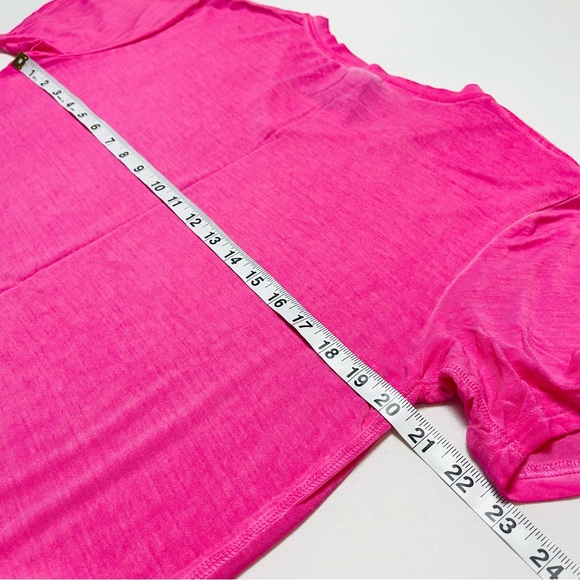 Mineral Wash Bubblegum Pink Slouchy V-tee - Picture 6 of 10